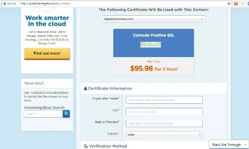 install SSL certificate